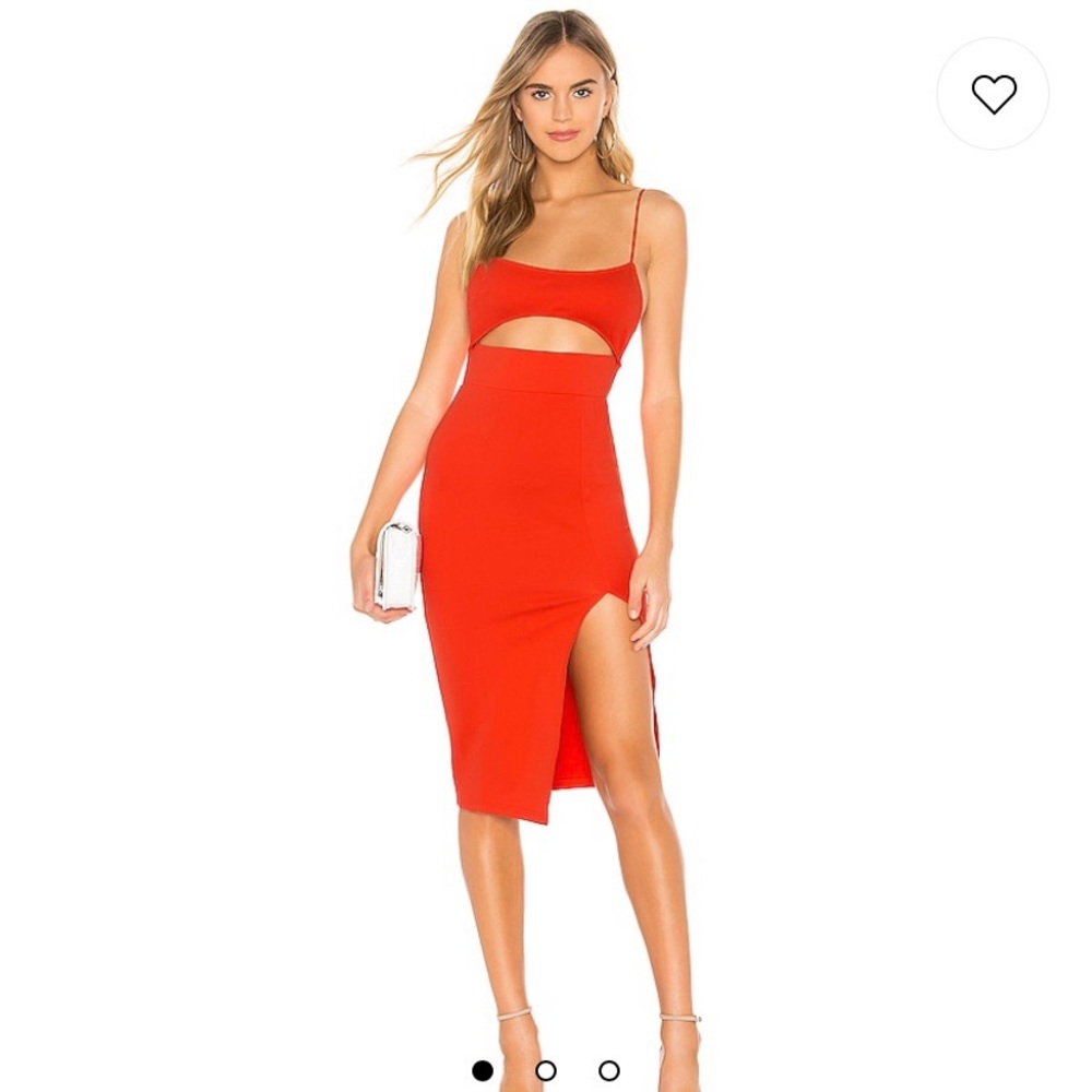 NWT Superdown Trista Cut Out Dress from Revolve coral small